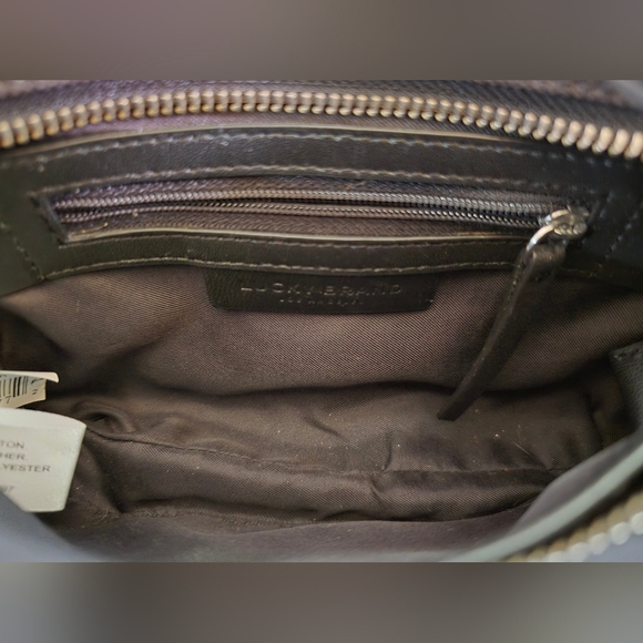 Canvas Mini Crossbody Bag with Leather Strap and Decorative Tag NWT - Picture 4 of 6